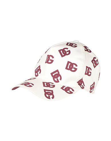 DOLCE&GABBANA Hat EXCLUSIVE Cream 97% Cotton, 3% Elastane