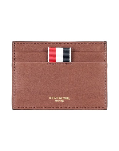 THOM BROWNE Small Leather Goods Chocolate brown Calfskin