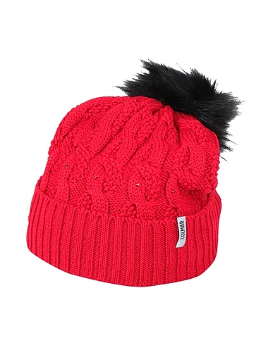 COLMAR Hat Red 100% Virgin Wool, Acrylic, Modacrylic