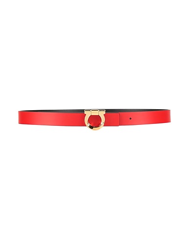 FERRAGAMO Regular belt Red Calfskin