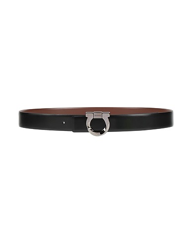 FERRAGAMO Ledergürtel Schwarz Leder