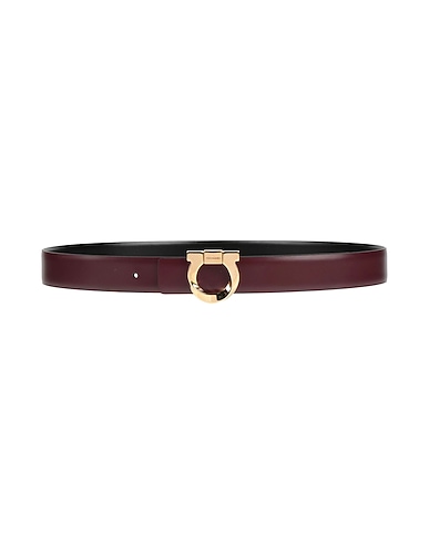 FERRAGAMO Leather belt Burgundy Leather