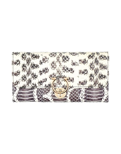 FERRAGAMO Brieftasche Elfenbein Leder