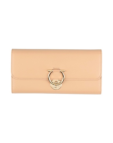 FERRAGAMO Wallet Beige Calfskin