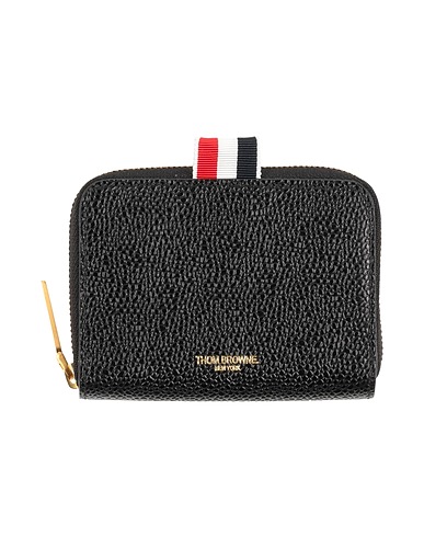 THOM BROWNE Wallet Black Leather