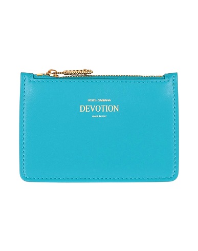 DOLCE&GABBANA Pouch DEVOTION Turquoise Leather