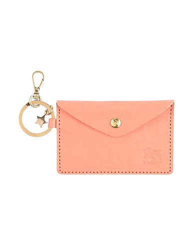 IL BISONTE Key ring Salmon pink Leather