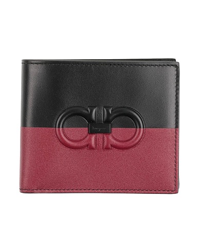 FERRAGAMO Wallet Burgundy 100% Calfskin