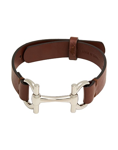 FERRAGAMO Bracelet Brown 80% Leather, 20% Brass
