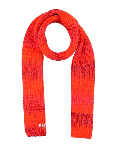 MSGM Scarves and foulards KIDS Orange 50% Acrylic, 31% Wool, 15% Polyamide, 3% Alpaca wool, 1% Elastane