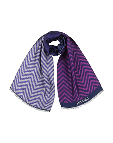 MISSONI Scarves and foulards Midnight blue 29% Wool, 29% Acrylic, 26% Polyester, 16% Modal