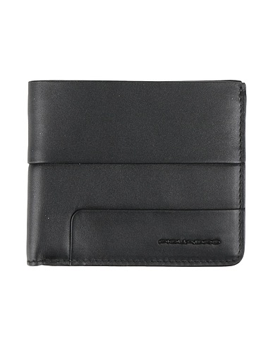 PIQUADRO Wallet Black Cow leather