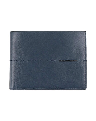 PIQUADRO Wallet Navy blue Cow leather