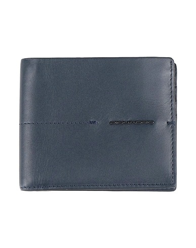 PIQUADRO Wallet Navy blue Cow leather