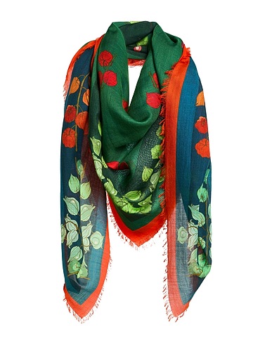 FRANCO FERRARI Scarves and foulards Deep teal 70% Cashmere, 30% Silk