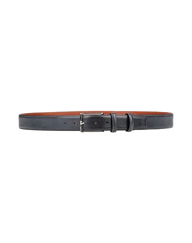 SANTONI Leather belt Slate blue Leather