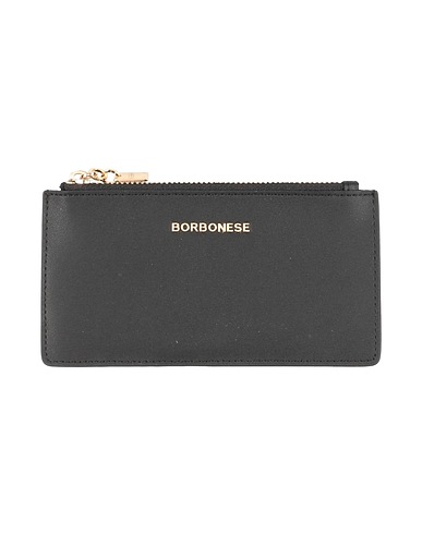 BORBONESE Wallet Black 100% Leather