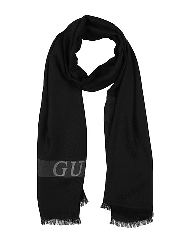 GUESS Scarves and foulards Black 59% Viscose, 41% Acetate