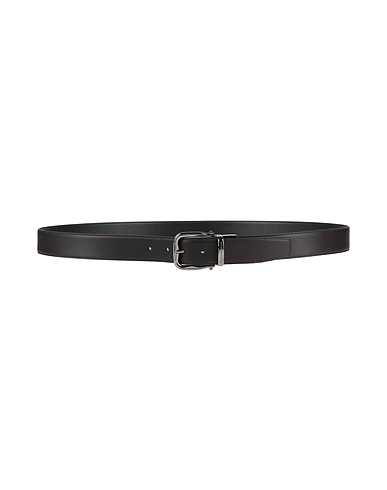 ZEGNA Cintura in pelle Testa di moro Pelle