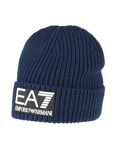 EA7 Hat Midnight blue 55% Wool, 26% Polyester, 19% Polyamide