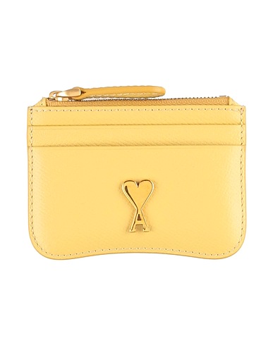 AMI ALEXANDRE MATTIUSSI Small Leather Goods Mustard Leather