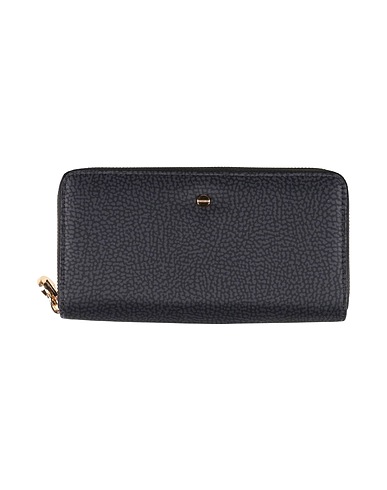 BORBONESE Wallet Charcoal 100% Polyester, Leather