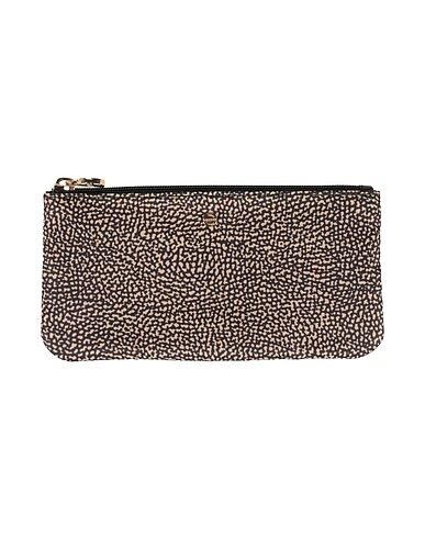 BORBONESE Pouch Cream 100% Polyester, Leather