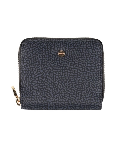 BORBONESE Wallet Charcoal 100% Polyester, Leather