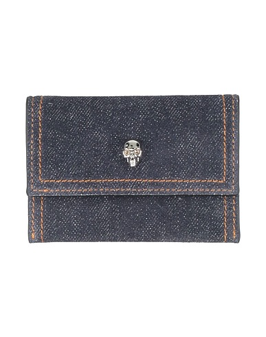 MCQUEEN Small Leather Goods Blue Textile fibres
