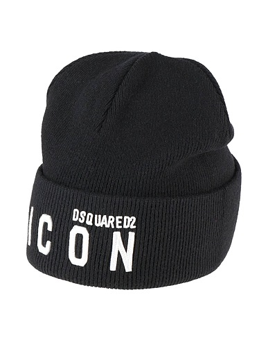 DSQUARED2 Hat ICON Black 100% Wool