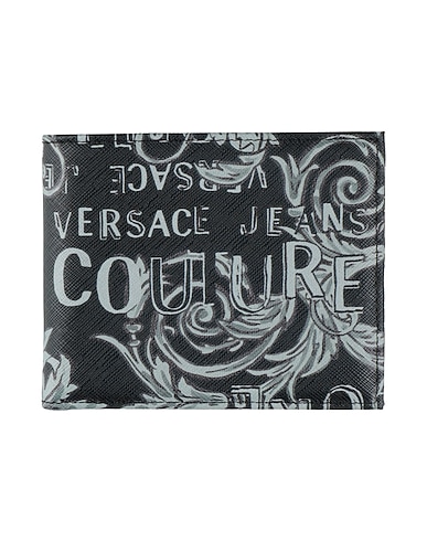 VERSACE JEANS COUTURE Wallet Black Leather