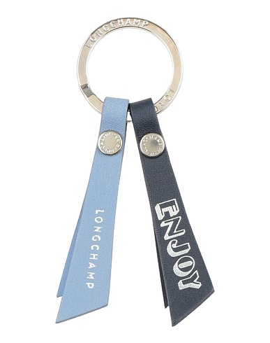 LONGCHAMP Key ring Slate blue Leather