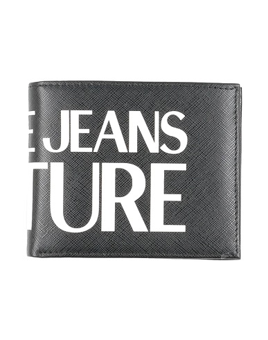 VERSACE JEANS COUTURE Brieftasche Schwarz 100% Kalbsleder