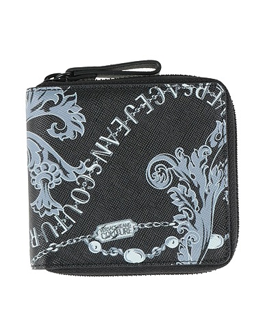 VERSACE JEANS COUTURE Wallet Black 100% Calfskin