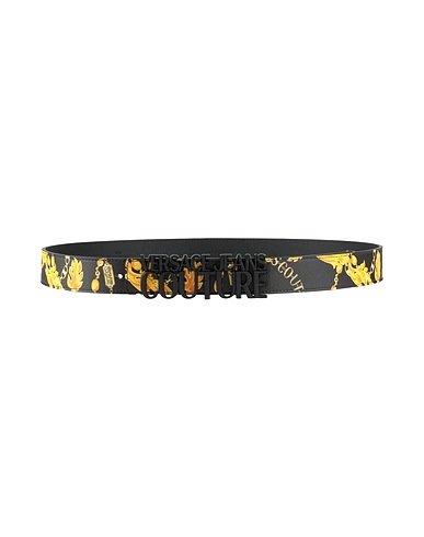 VERSACE JEANS COUTURE Leather belt Black Leather