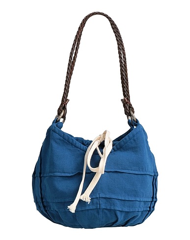 ROSSO35 Handbag Blue 72% Cotton, 28% Linen