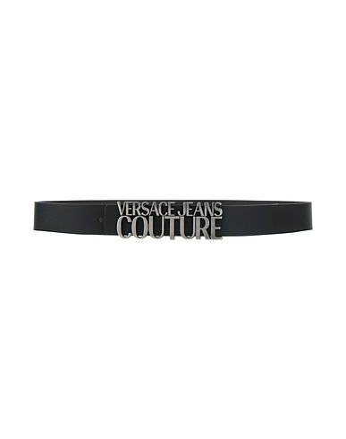 VERSACE JEANS COUTURE Leather belt Black Calfskin