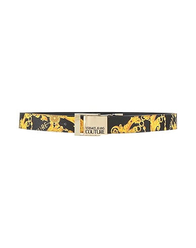 VERSACE JEANS COUTURE Leather belt Black Leather