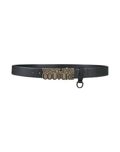 VERSACE JEANS COUTURE Leather belt Black Leather