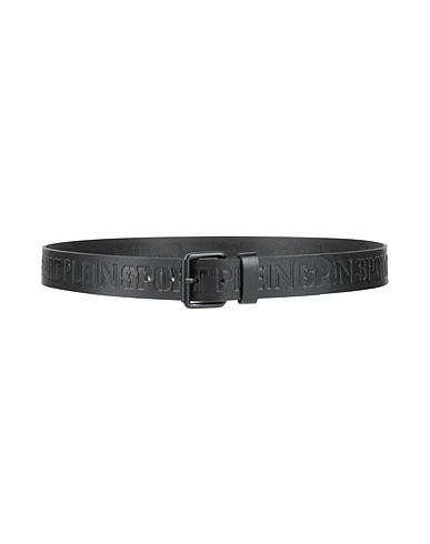 PLEIN SPORT Leather belt Black Leather