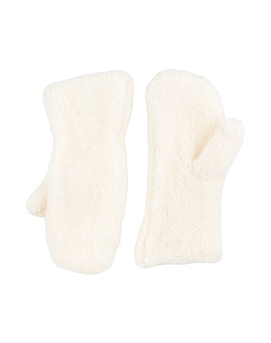 LANVIN Gloves Ivory 90% Wool, 9% Polyamide, 1% Elastane