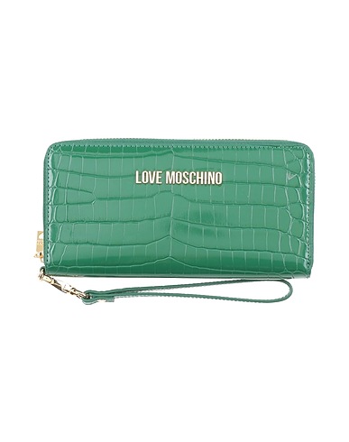 LOVE MOSCHINO Portafoglio Verde 100% Poliuretano