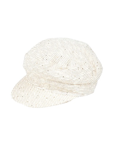 FABIANA FILIPPI Hat Ivory 59% Cotton, 30% Polyester, 8% Viscose, 3% Polyamide
