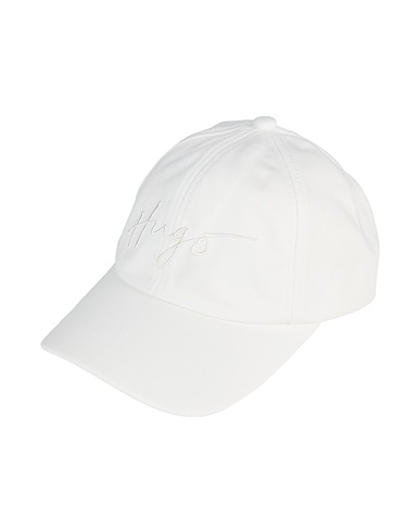 HUGO Hat White 86% Cotton, 14% Polyester