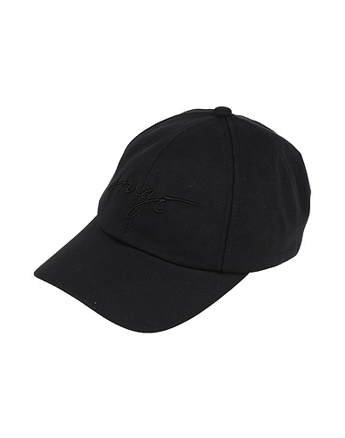 HUGO Hat Black 86% Cotton, 14% Polyester