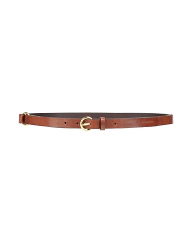 EMPORIO ARMANI Cintura Sottile Cioccolato 100% Pelle di bovino