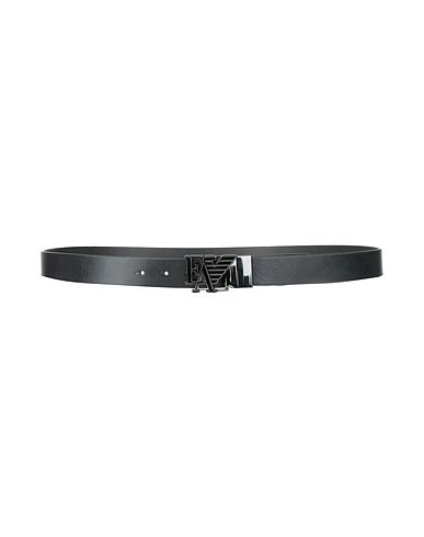 EMPORIO ARMANI Ledergürtel Schwarz 100% Rindsleder