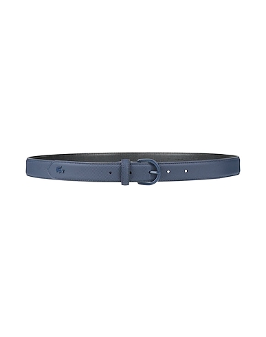 LACOSTE Regular belt Midnight blue Cow leather