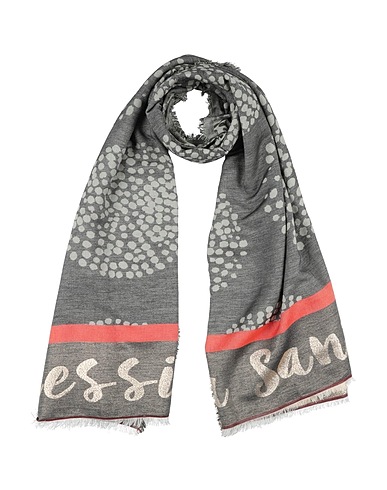ALESSIA SANTI Schals und Foulards Schwarz 50% Baumwolle, 30% Viskose, 20% Metallfaser