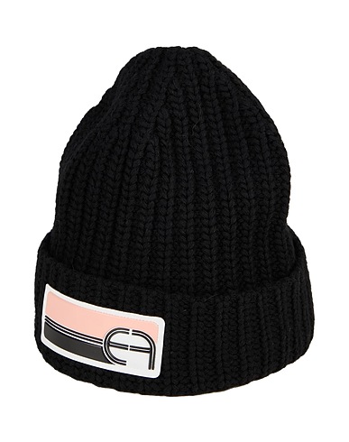 ELISABETTA FRANCHI Hat Black 35% Polyamide, 30% Viscose, 30% Wool, 5% Cashmere